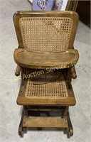 Oak Convertible High Chair Rocking Chair see