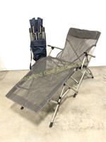 Pair of folding lawn chairs