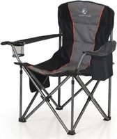 ALPHA CAMP Chair  Heavy Duty 450 LBS  Black