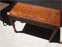 wooden table with drawer .