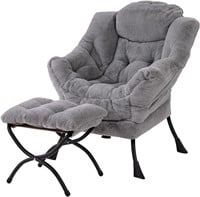 $170  Welnow Lazy Chair with Ottoman  Modern Loung
