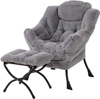 $170  Welnow Lazy Chair with Ottoman  Modern Loung