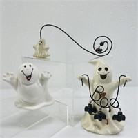 Set of 3 Halloween ghost decorations. Talk ghost