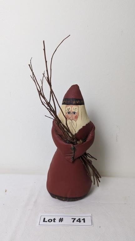 RUSTIC TWIG SANTA MADE OF LEATHER