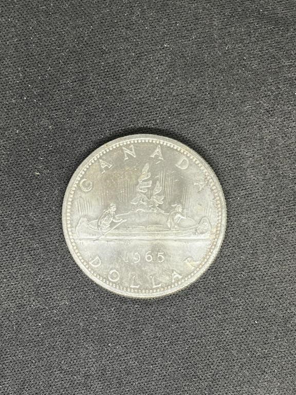 Canadian Silver Dollar 1965