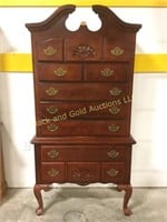 76.5" tall decorative chest of drawers