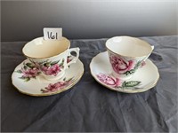 2  Colclough Tea Cup & Saucer Sets