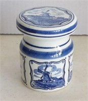 Delfts Blue & White Lidded Mustard Jar