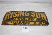 RISING SUN METAL SIGN (AS FOUND)