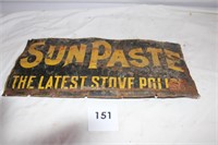 SUN PASTE METAL SIGN (AS FOUND)