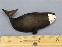 3.5" Whale pin by Fred Mayac        (f 16)