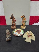 Vintage Native American Decor & Figurine Lot of 6