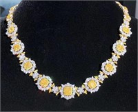 30.6cts Natural Diamond 18Kt Gold Necklace