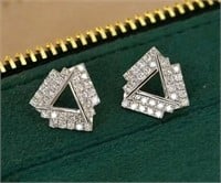 0.76cts Natural Diamond 18Kt Gold Earrings