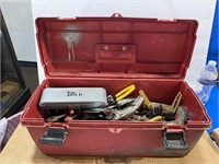 Plastic Tool Box Chest with Contents
