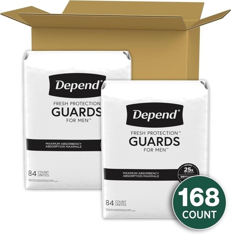 Guards/Incontinence Pads for Men 2 Packs of 84