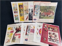 Lot Of 15 Vintage Walt Disney Newspaper Full Color