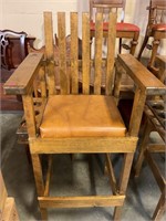 56” tall wood counter stool