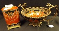 Oriental Urn & Oriental Vase