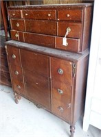 Mahogany 8 drawer Antique dresser