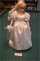 Wedding Dress Porcelain Doll