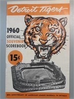 1960 Detroit Tigers Official SCorebook  60th anive