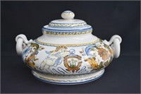 Porcelain (Portugal) Lidded Tureen - Hand Painted
