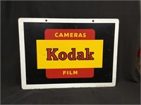Original double sided Kodak enamel sign