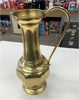 22" Tall Solid Brass Jug