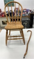 1870's Antique Chair & Cane