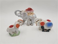 VTG Porcelain Elephant Pin Cushions