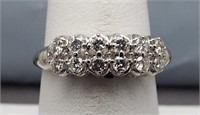 Antique fine diamond band. 1 carat total weight.