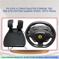 PS-5/PS-4 FERRARI T80 GAMING WHEEL W/ PEDAL(AS IS)