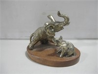 5"x 6"x 7" Brass Elephant Statue