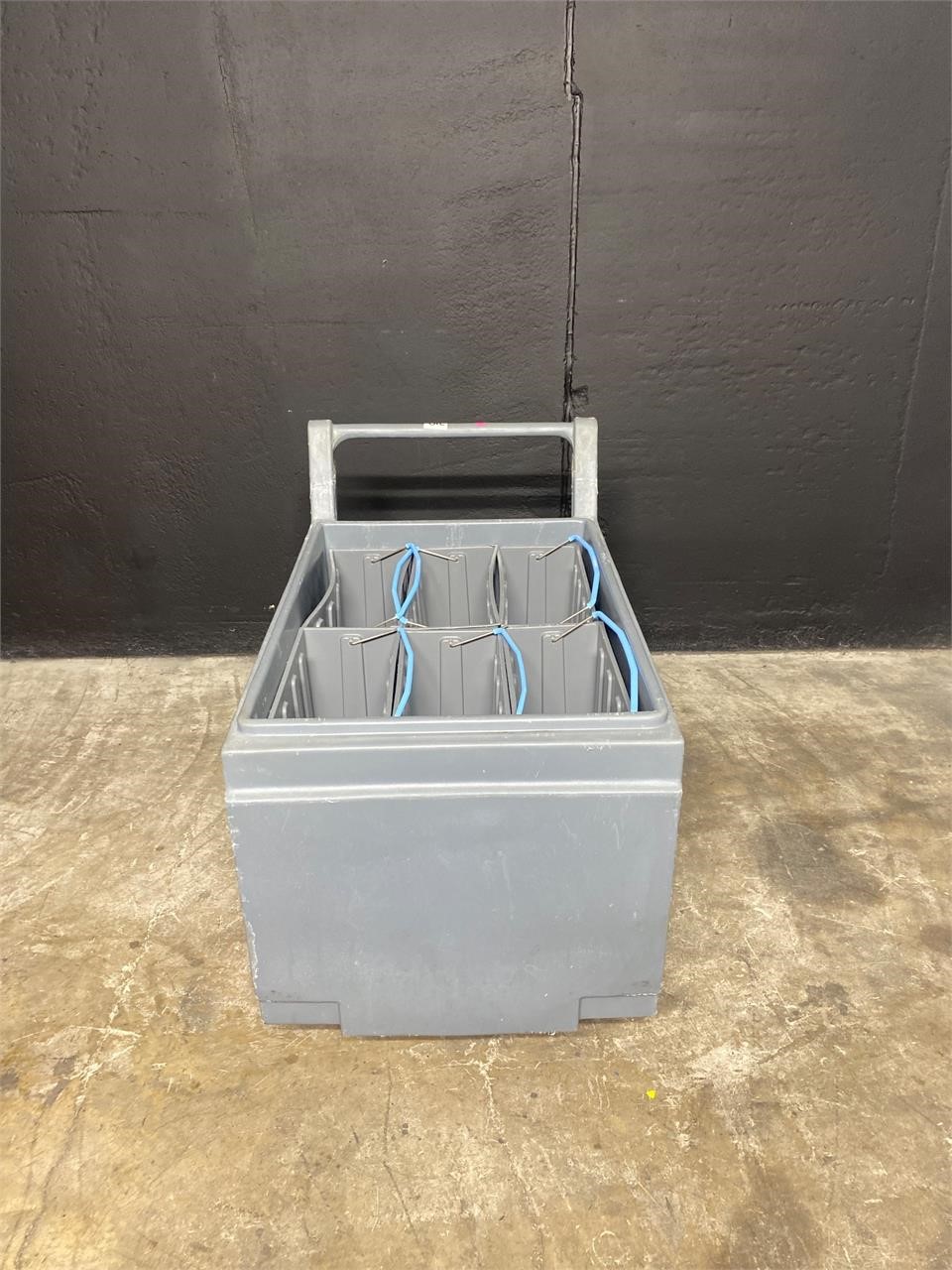 Follett Ice Transport push cart. 6 compartment.