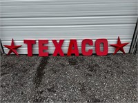 18 x 13” Metal Texaco Letters & Stars