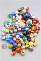 Large Collection 83 OLD 1950s Marbles