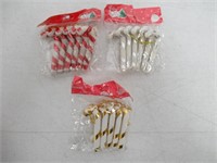 Lot of (180) Tiny Plastic Candy Cane Ornaments