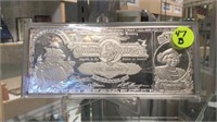 1992 SILVER 8 OZ .999 FINE SILVER BAR