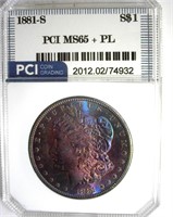1881-S Morgan MS65+ PL LISTS $425