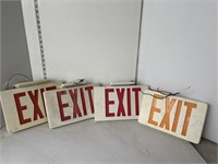 4 exit signs
