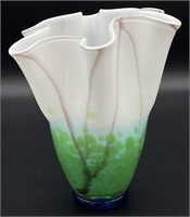 Art Glass Handkerchief Vase