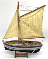 Vintage Wooden Model Sailboat