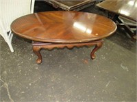 Oval Shaped Coffee Table Queen Anne Legs