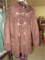 Chaps Size XL Suede Fabric Coat