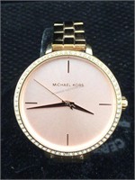 Michael Kors Crystal Bezel Rose & Gold Tone