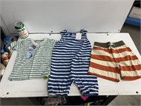 Sizes 12-18 months kids romper, short, and shirt