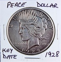 Coin 1928 United States Peace Silver Dollar  VF