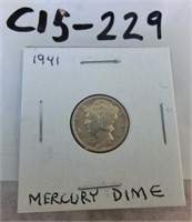 C15-229  1941 Mercury dime