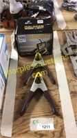 Work light, clamps